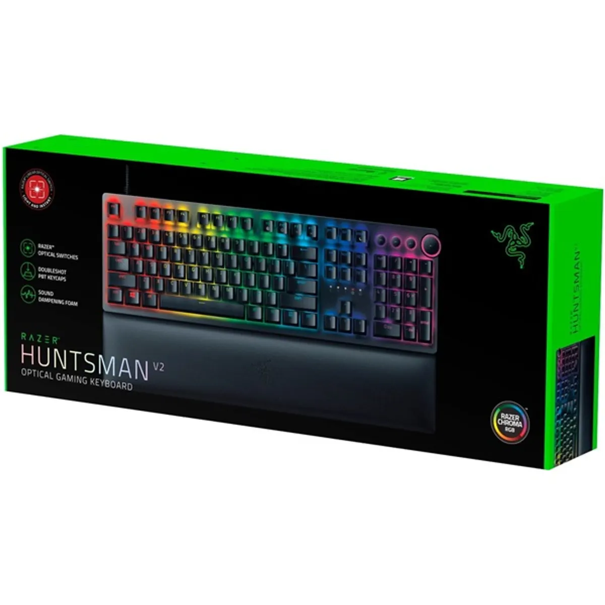 Razer Huntsman V2 (Red Switch) US RGB fekete gamer billentyűzet #4