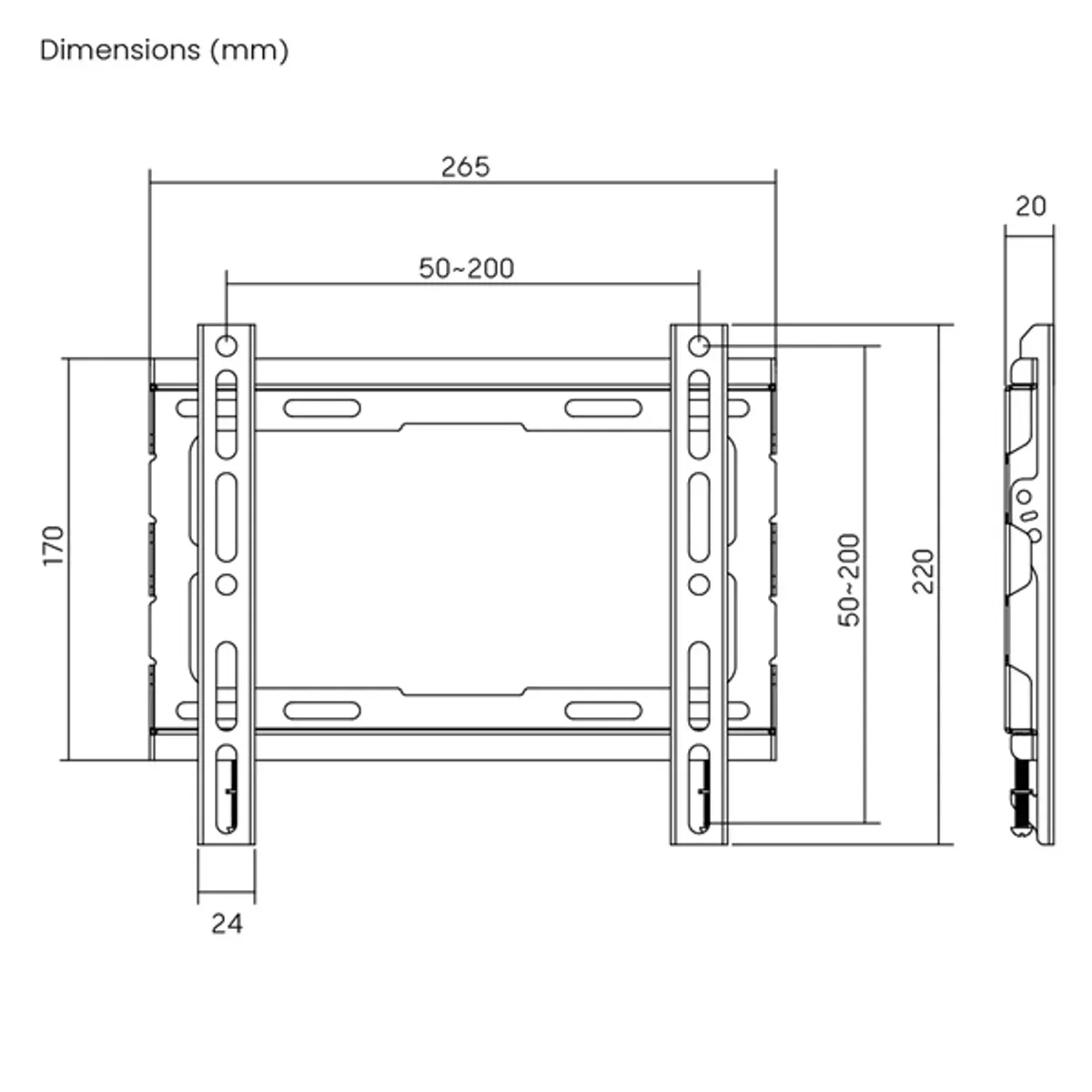 Stansson WM-2343 23"-43" fix fali TV konzol #6