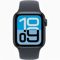 Apple Watch SE3 GPS-es (40mm) éjfekete alumínium tok, éjfekete M/L sportszíjas okosóra #2