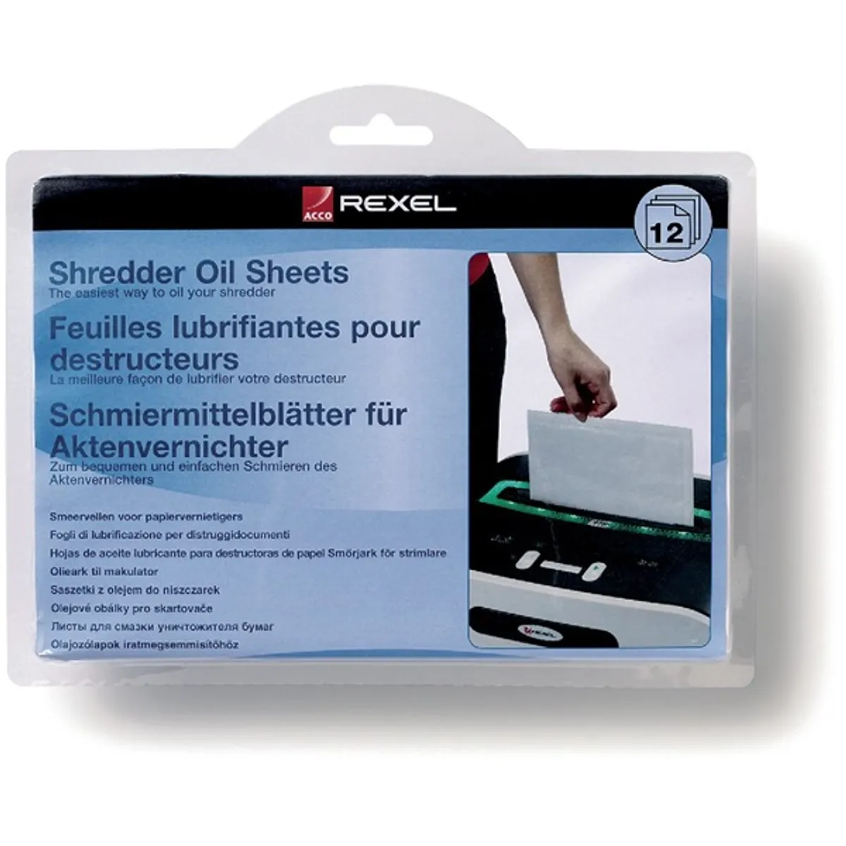 Rexel A5 iratmegsemmisítőhöz 12db-os olajozó lap #1