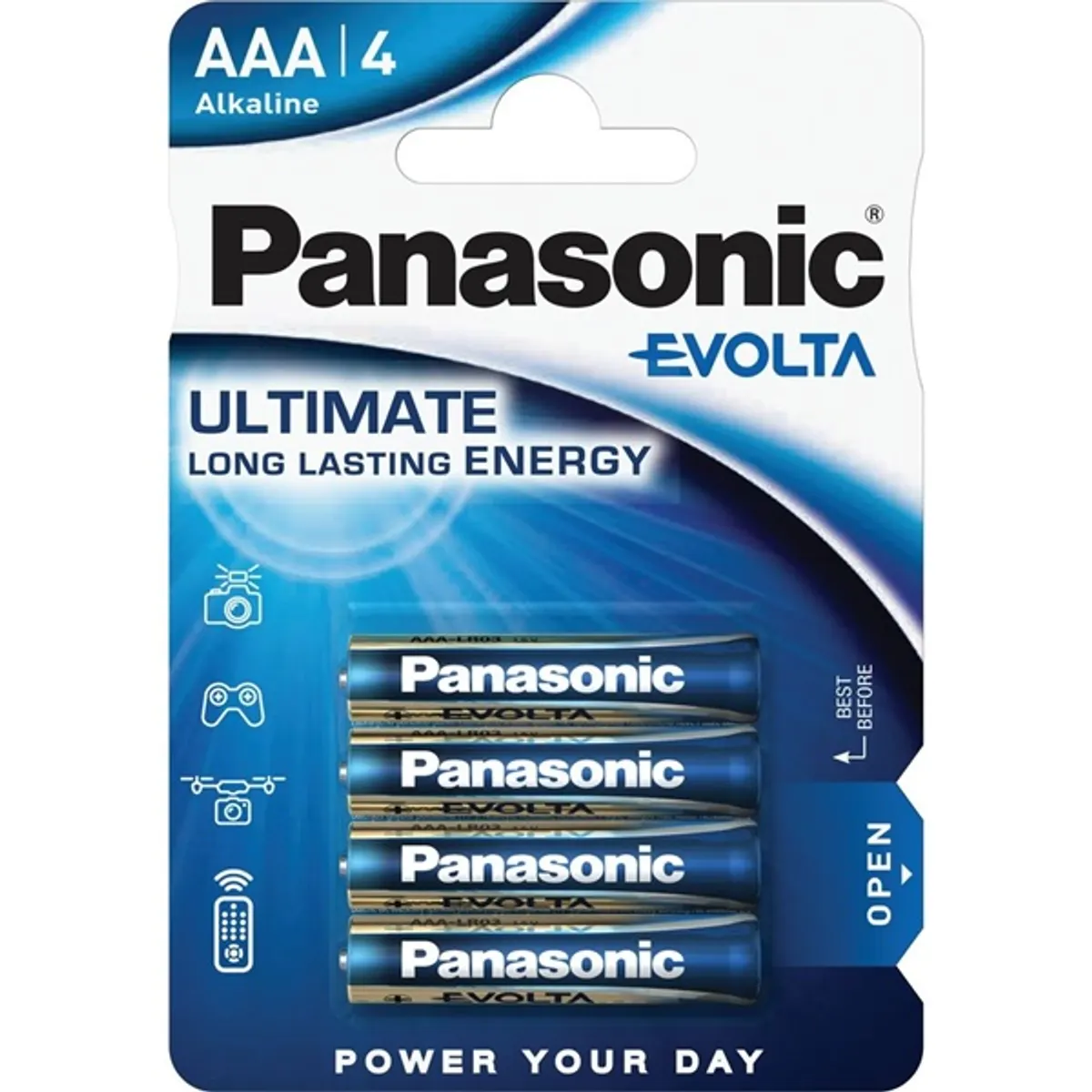 Panasonic EVOLTA LR03EGE/4BP 1,5V AAA alkáli szupertartós mikroceruza elem 4 db/csomag #1