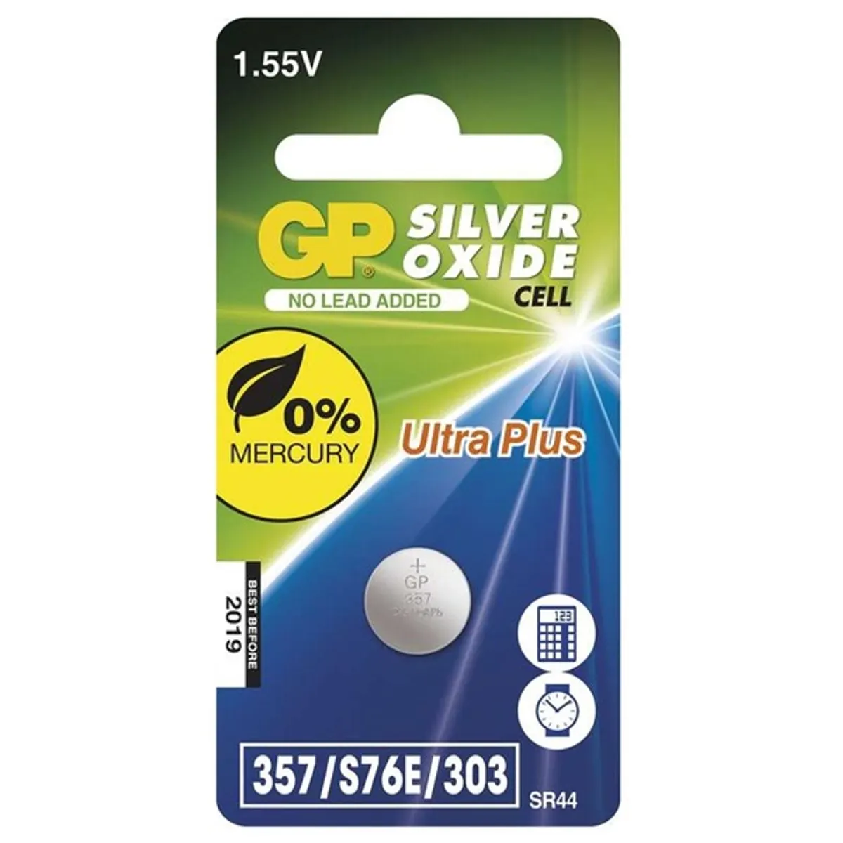 GP B15251 SR1154 (357/S76E/SR44) ezüst-oxid gombelem 1db/bliszter #1