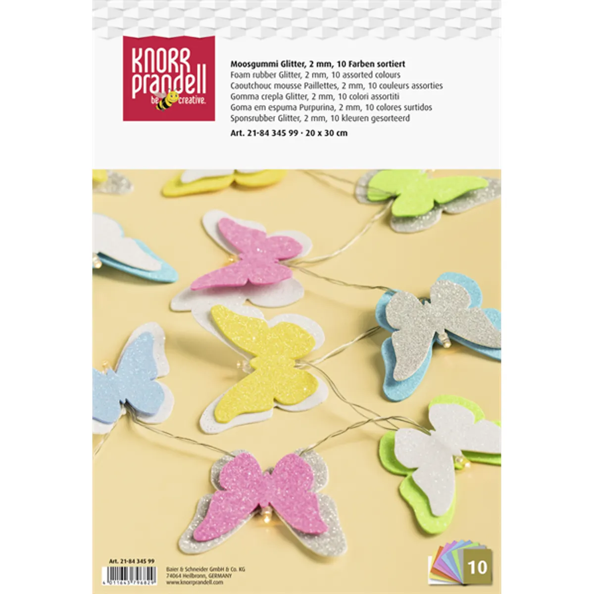 Knorr Prandell Iris A4 10 db/csomag glitteres dekorgumi szett #1