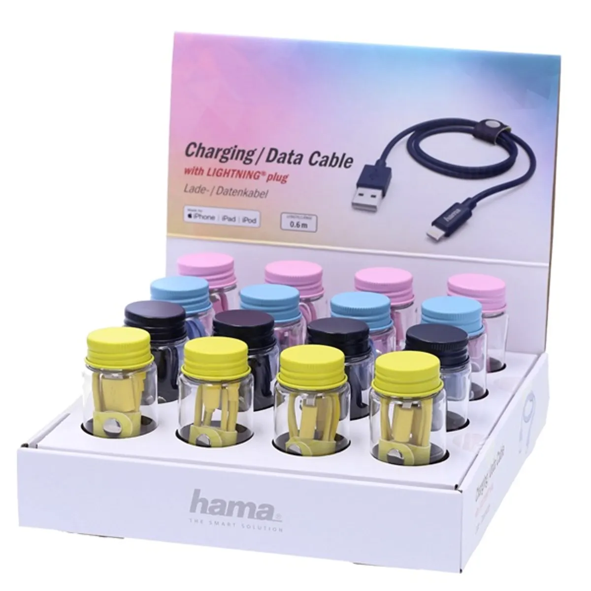 Hama 183212 60cm Lightning > USB-A vegyes színű adatkábel #1