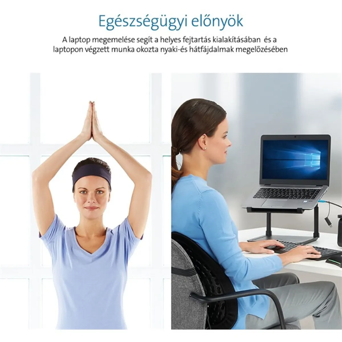 Kensington K52783WW SmartFit Riser állítható magasságú fekete notebook állvány #4