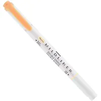 Zebra Mildliner Fluorescent narancssárga kettős végű szövegkiemelő #2