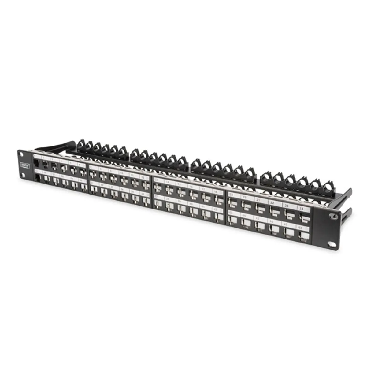 DIGITUS 19" 1U 48port fekete moduláris üres patch panel #1