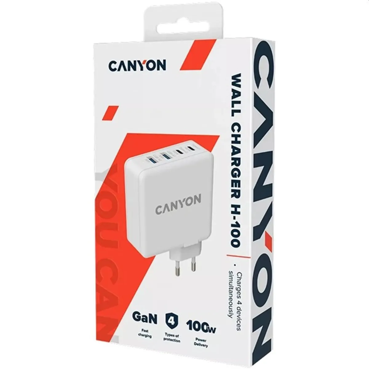 Canyon CND-CHA100W01 GaN PD 100W QC 3.0 30W fehér hálózati adapter #3