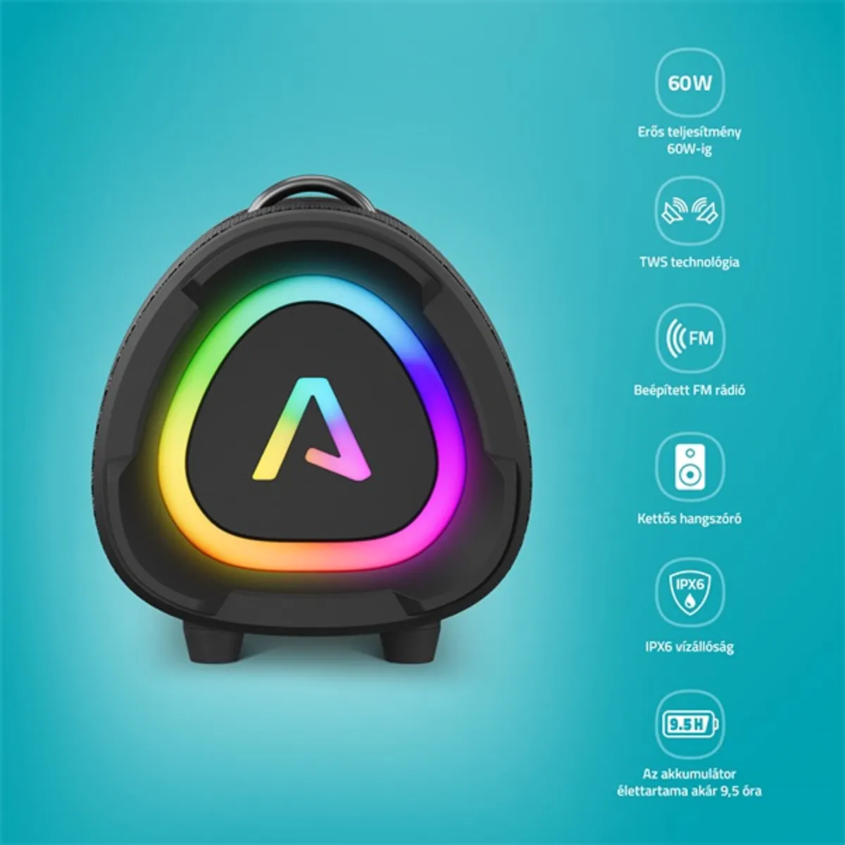 LAMAX Eclipse1 60W Bluetooth hangszóró #4