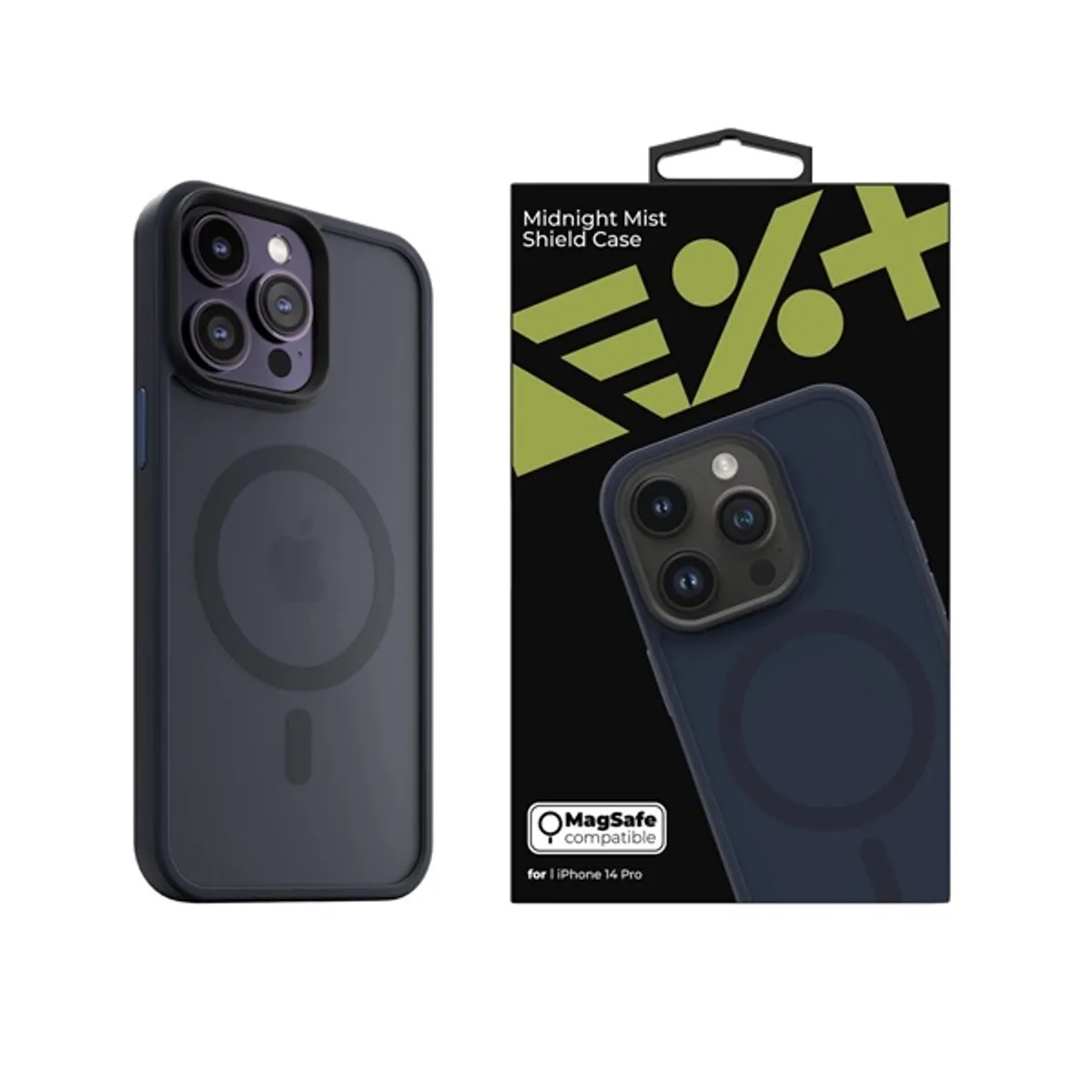 NextOne IPH-14PRO-MAGSF-MISTCASE-MN iPhone 14 Pro éjfekete szilikon MagSafe hátlap #1