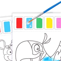 Topwrite Kids 10 darabos 2 ecsetes 6 színű kifestő szett #3