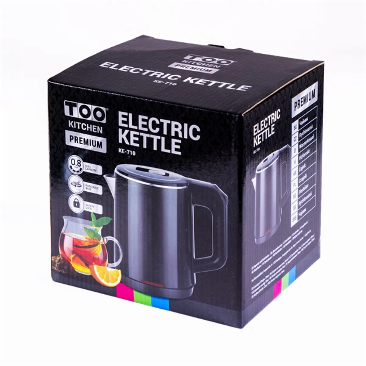 TOO KE-710 0,8L-es fekete prémium vízforraló #3