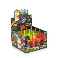 IRIS C-00162 Spring üvegpohár szívószállal 380ml, piros, zöld vagy sárga színű #4