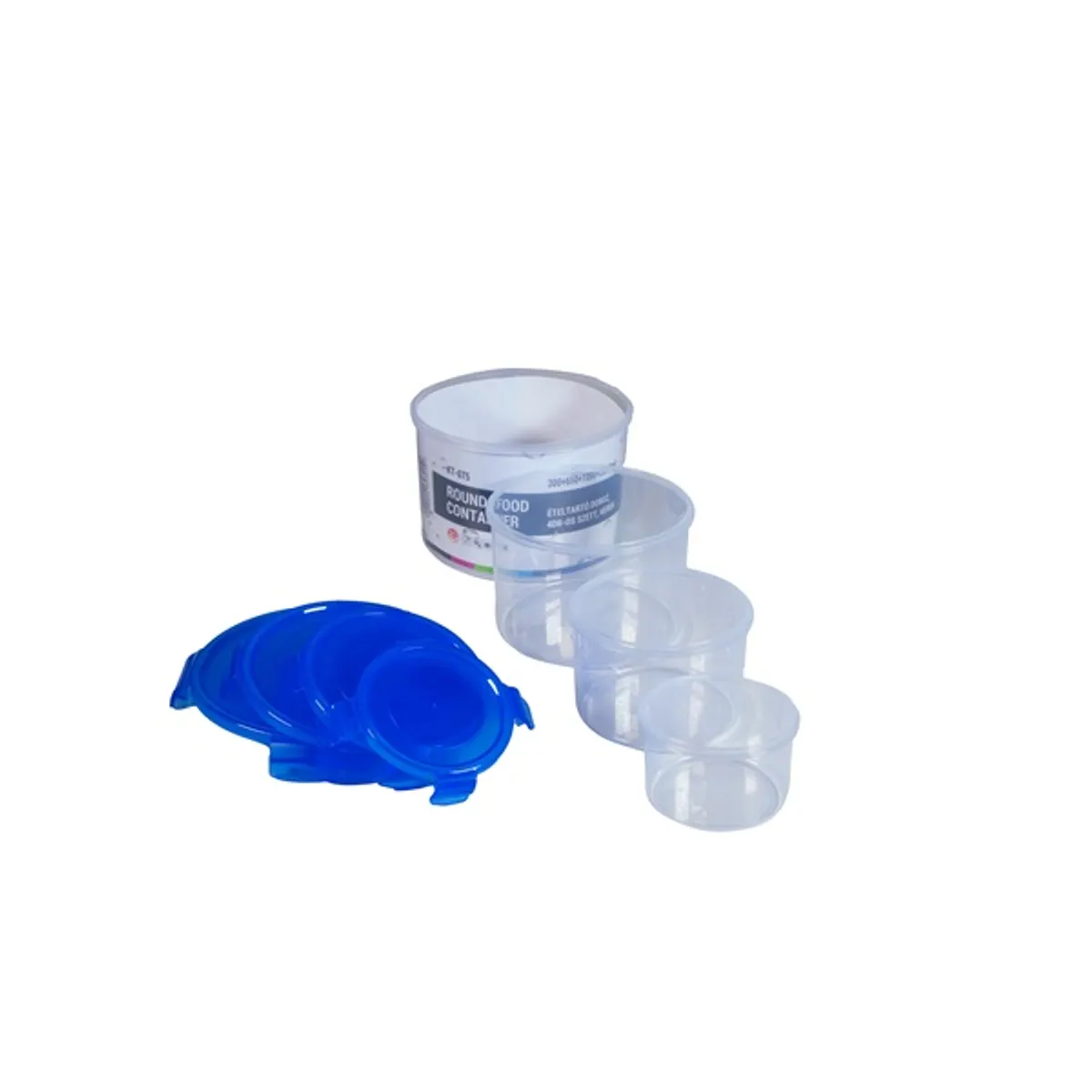 TOO KT-075 4db-os 300+650+1200+2000ml-es kerek alakú ételtároló doboz szett #3