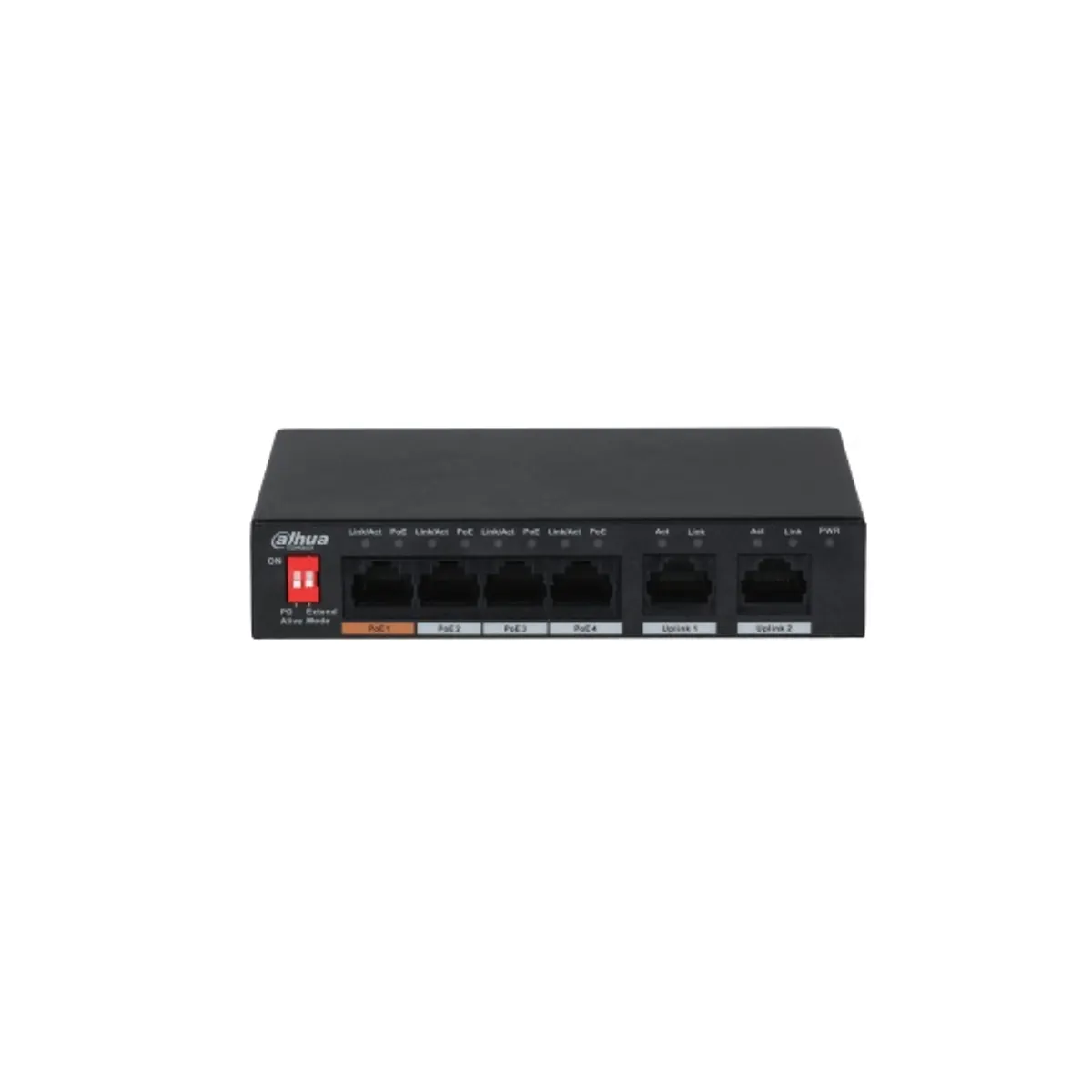 Dahua PFS3006-4ET-60-V2 1x 10/100(Hi-PoE/PoE+/PoE)+3x 10/100(PoE+/PoE)+2x 10/100 uplink, 60W PoE switch #1