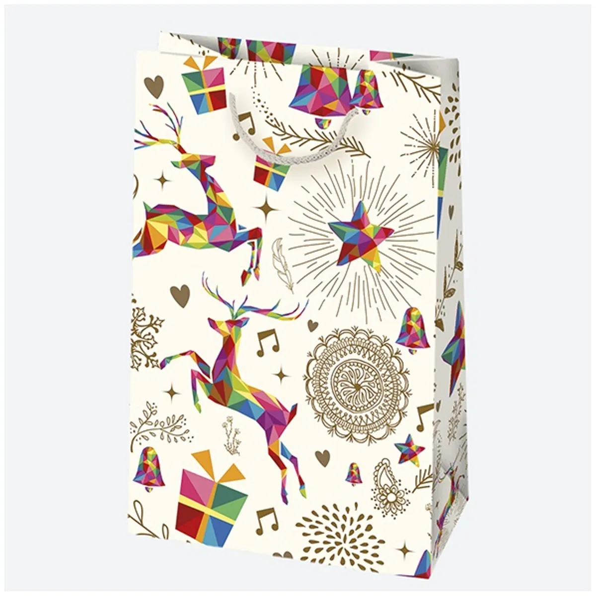 IRIS Karácsonyi ajándéktasak, 160x240x70 mm, különböző színekben és mintával #8