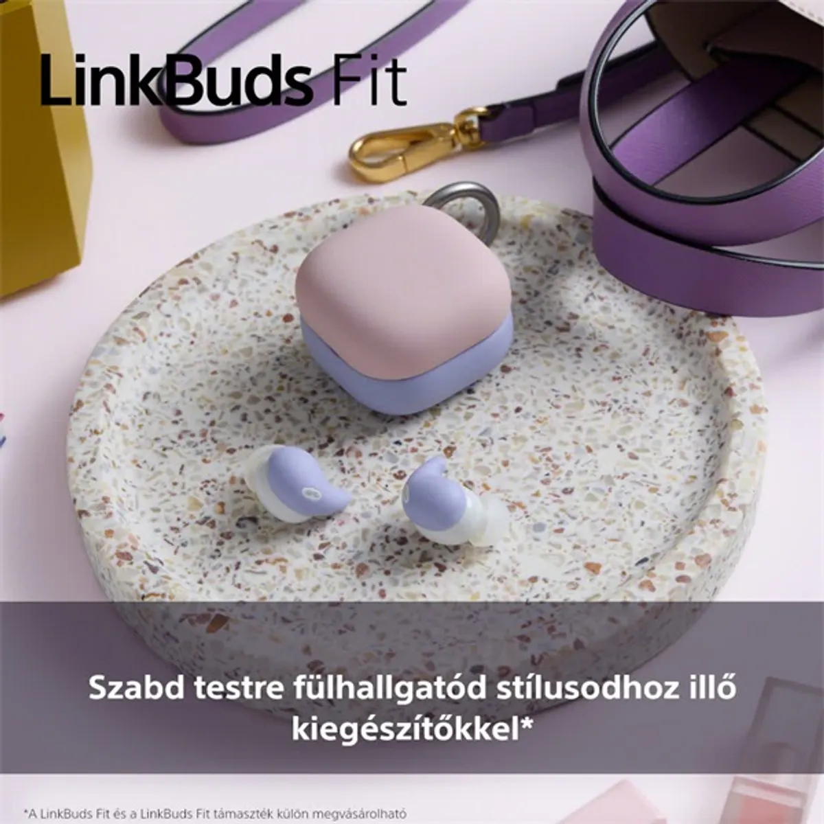 Sony HACLS910NSP.WW Linkbuds Fit fülhallgatóhoz rózsaszín illeszkedést segítő légpárnás tartórész #2