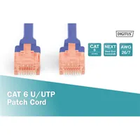 DIGITUS Cat.6 U/UTP PVC 0,5m kék patch kábel #3