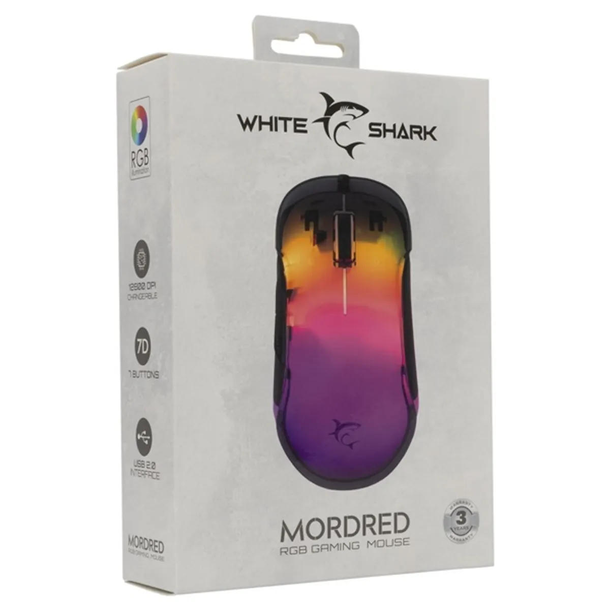 White Shark GM-5017B Mordred fekete gamer egér #6