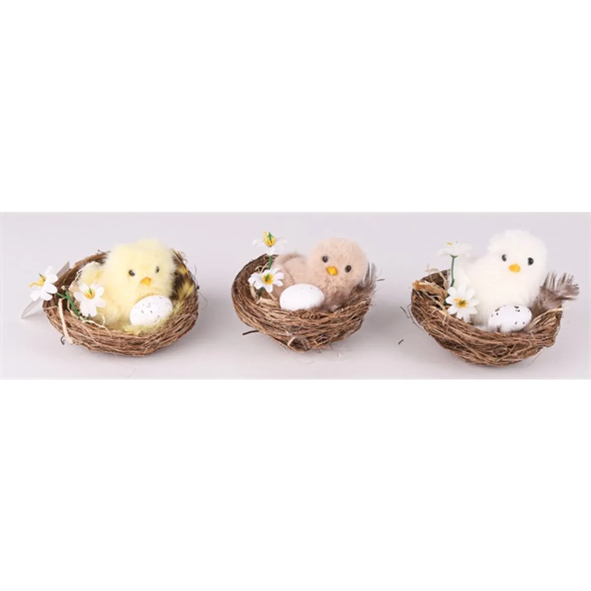 IRIS dekor csibe fészekben+virág 6 szín #1