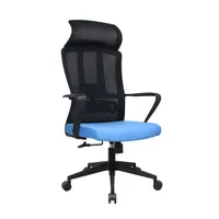 IRISOffice Astra kék/fekete ergonómikus, szövet-hálós irodai forgószék fej és háttámasszal #2