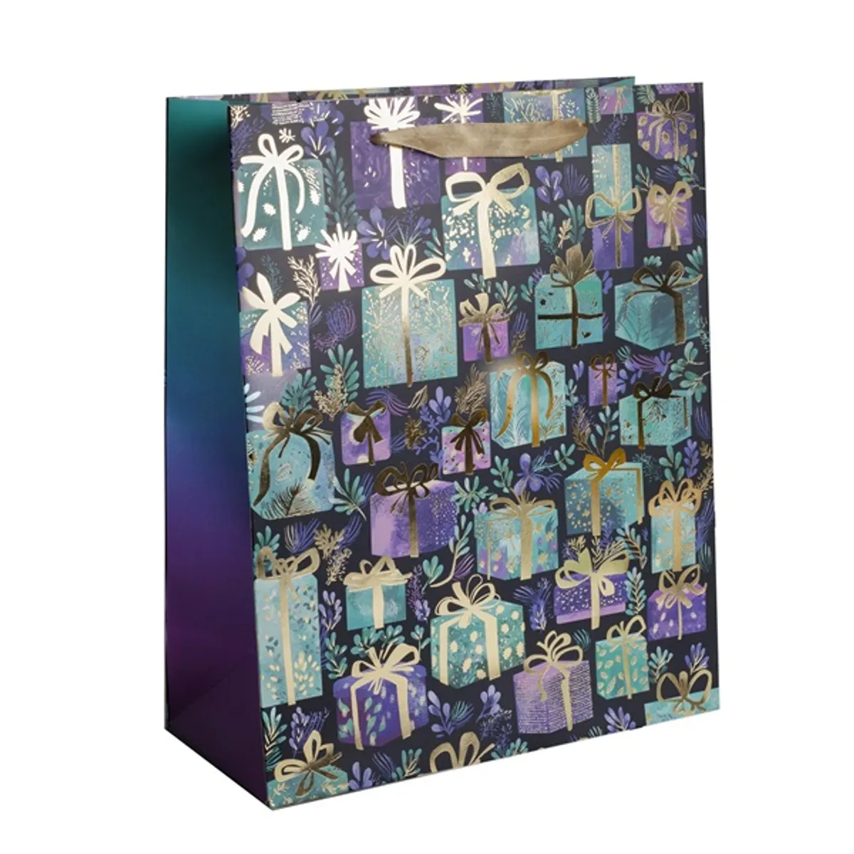 Iris ajándék papírtasak matt kék/lila 18*23 cm #1