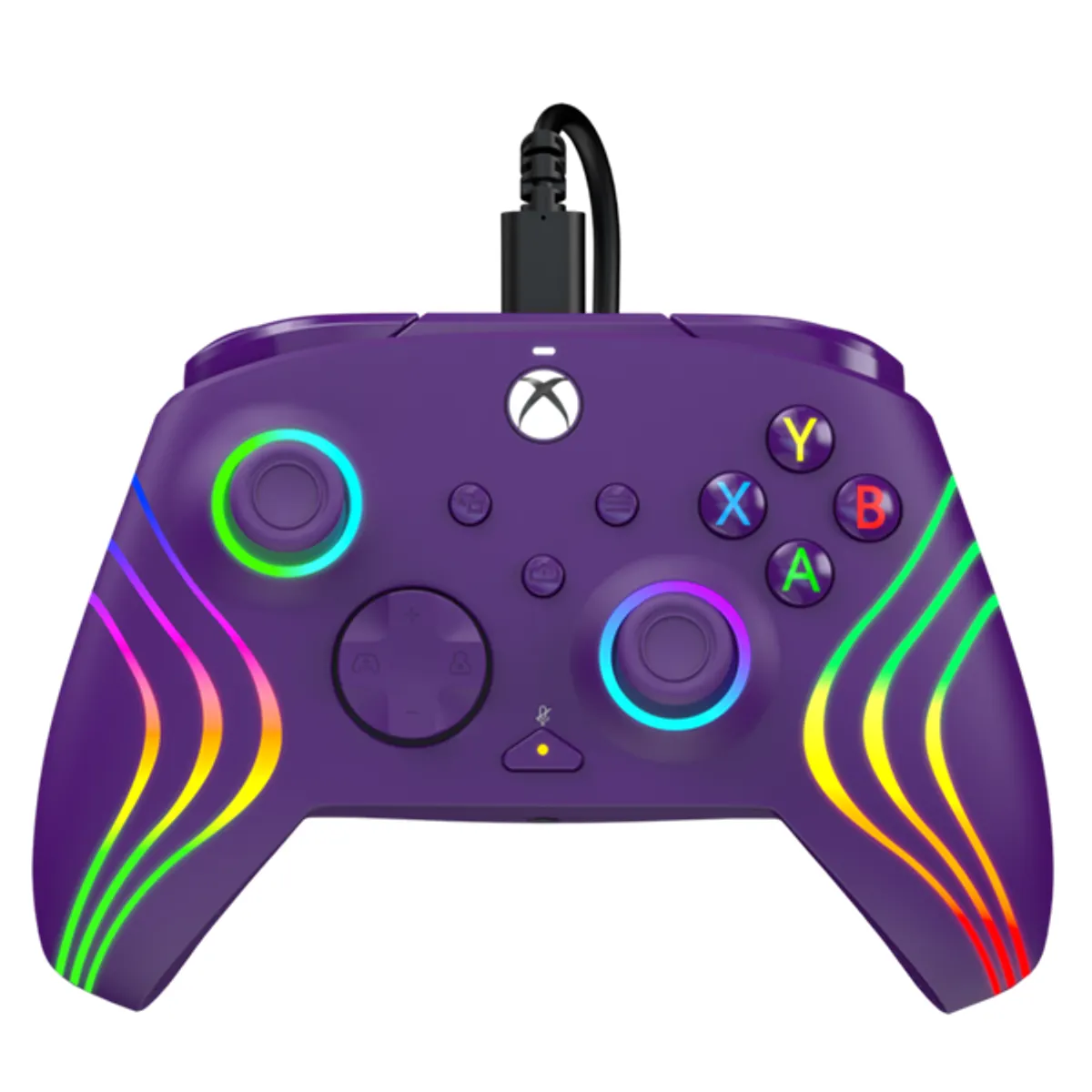 PDP 049-024-PR Afterglow Wave Xbox Series X|S/Xbox One/PC vezetékes RGB LED lila kontroller #1