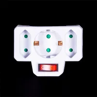 IRIS Electric IEA-3W-K fali elosztó kapcsolóval, 3 aljzat 1 földelt+2 földeletlen) 1X16A,2X2.5A #3