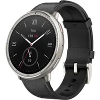 Amazfit Active 2 NFC fekete bőr szíjas okosóra