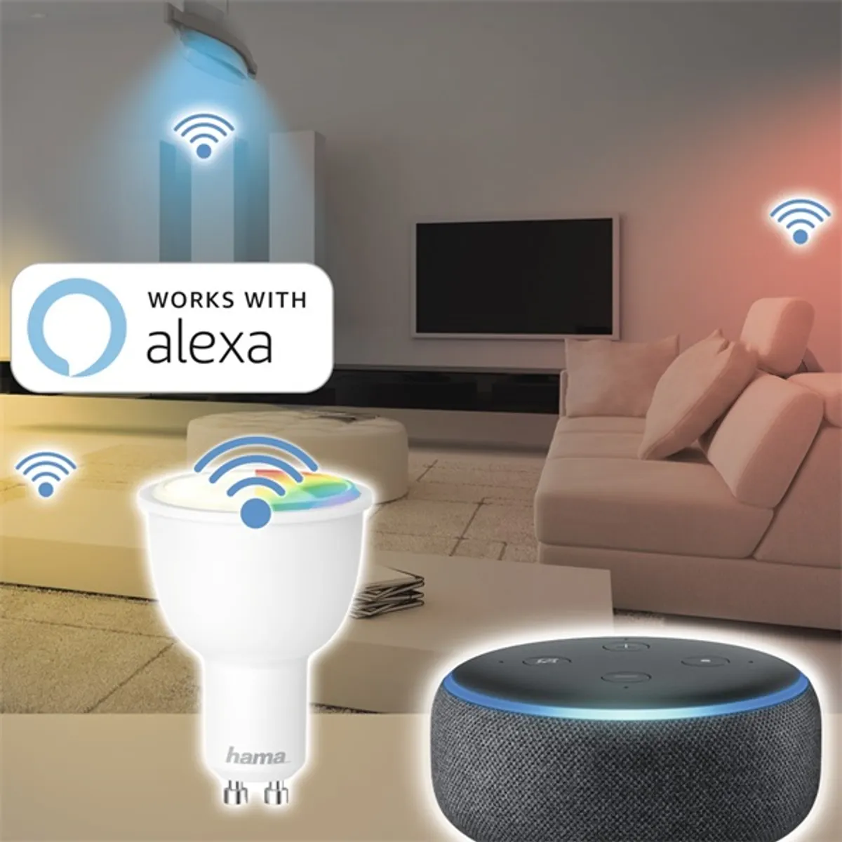 Hama 176582 GU10 5,5W RGB okos Wifi LED izzó #4