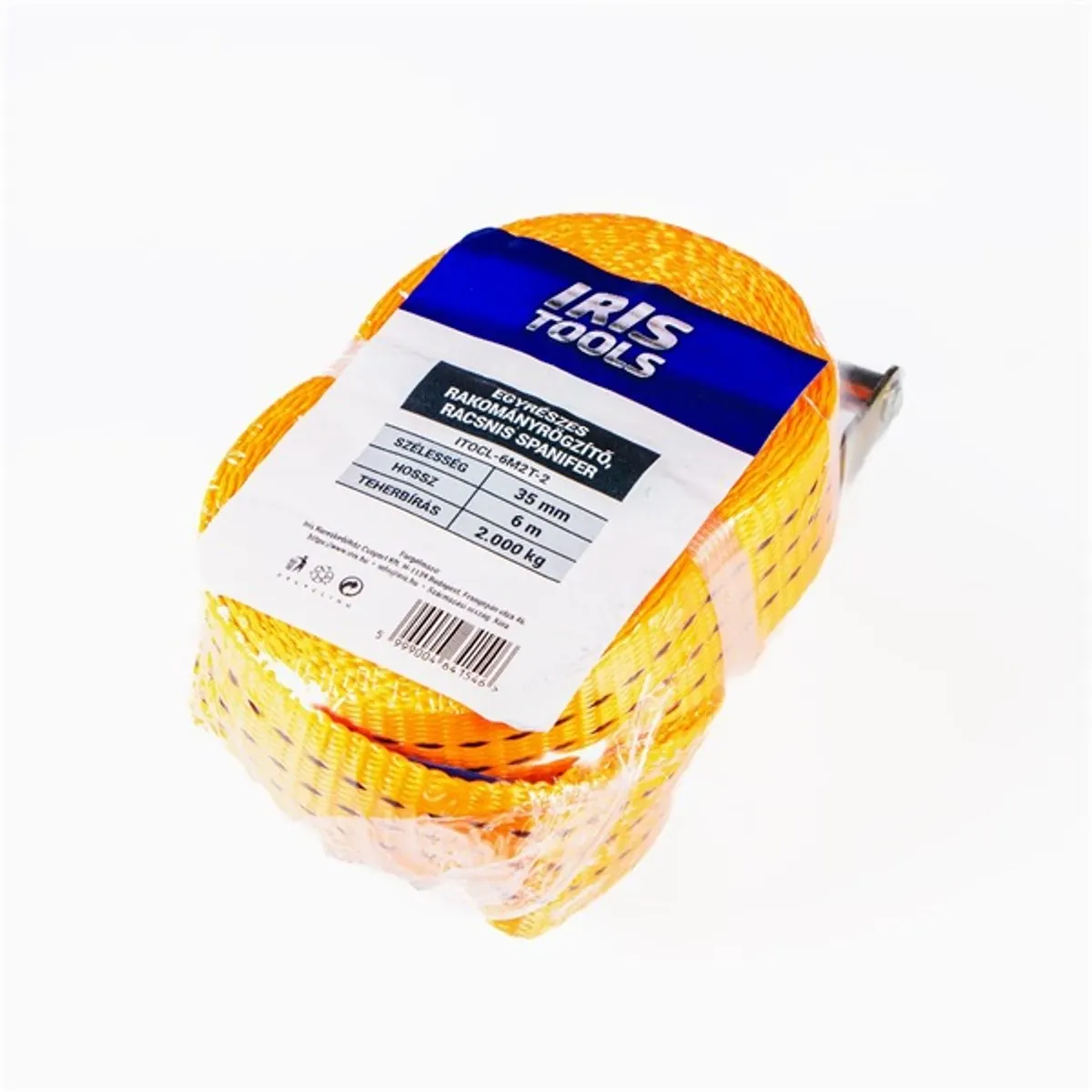 IRIS TOOLS ITOCL-6M2T-2 rakományrögzítő, egyrészes racsnis spanifer, 2.000 kg, 6 m, 35 mm #1
