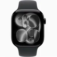 Apple Watch S11 GPS-es (46mm) kozmoszfekete alumínium tok, fekete M/L sportszíjas okosóra #2