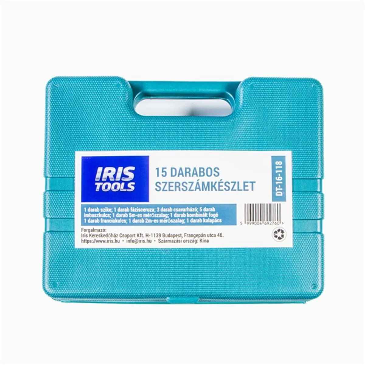 IRIS TOOLS DT-16-118 15 darabos szerszámkészlet + táska #5