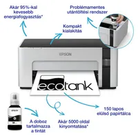 Epson EcoTank M1100 mono nyomtató USB, 5000 oldal tinta a dobozban #3