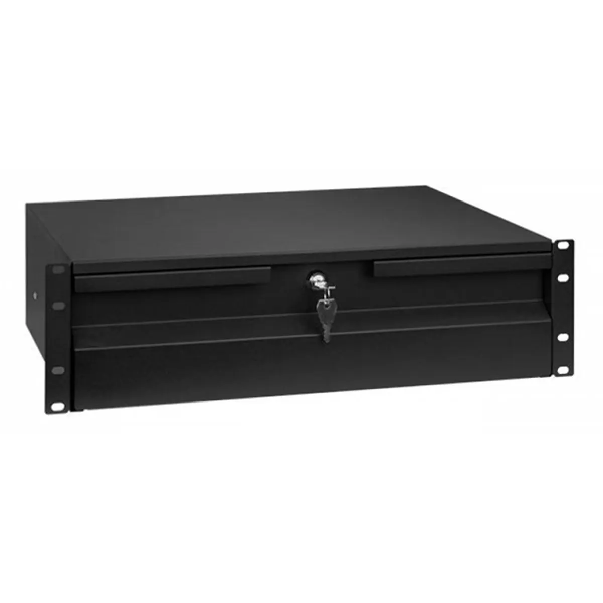 Stalflex RD19-3U-B 19" 3U 320mm zárható fekete rack fiók #1