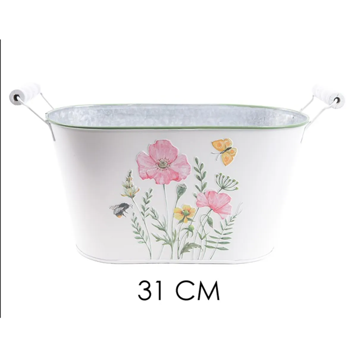 IRIS bádog kaspó ovál+2fül #1