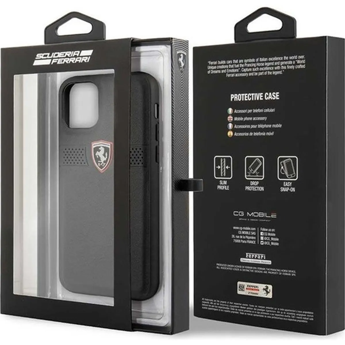 FERRARI Off Track iPhone 11 Pro fekete szemcsés bőr hátlap #4