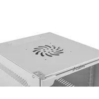 Lanberg WF10-2306-10S 10" 6U SZÉL:280mm MÉLY:310mm MAG:336mm lapraszerelt üvegajtós szürke fali rack szekrény #6