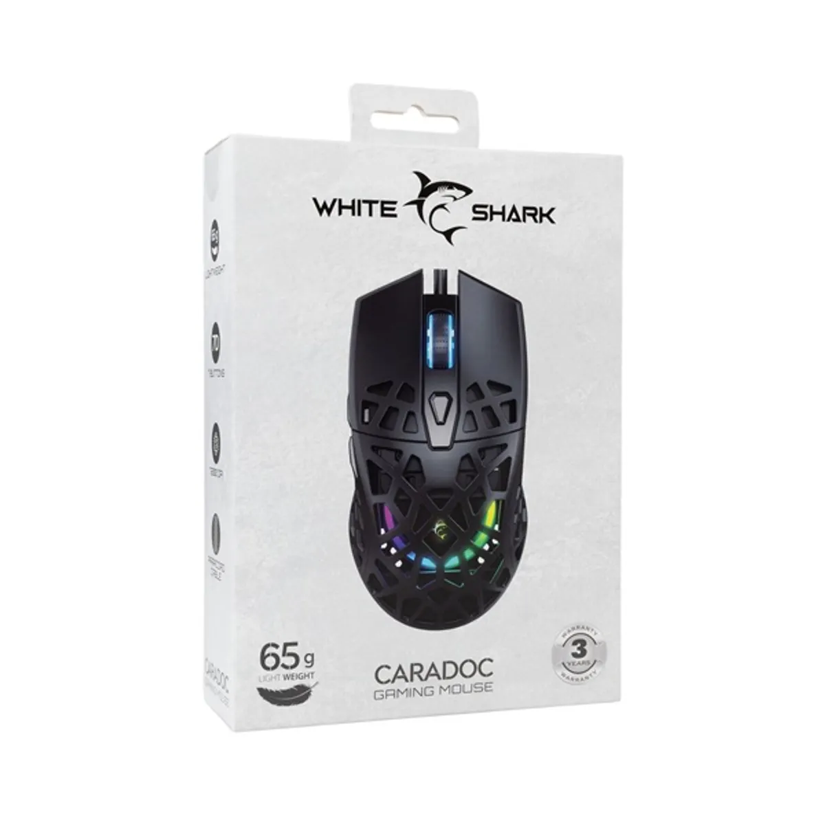 White Shark GM-5018B Caradoc fekete gamer egér #7