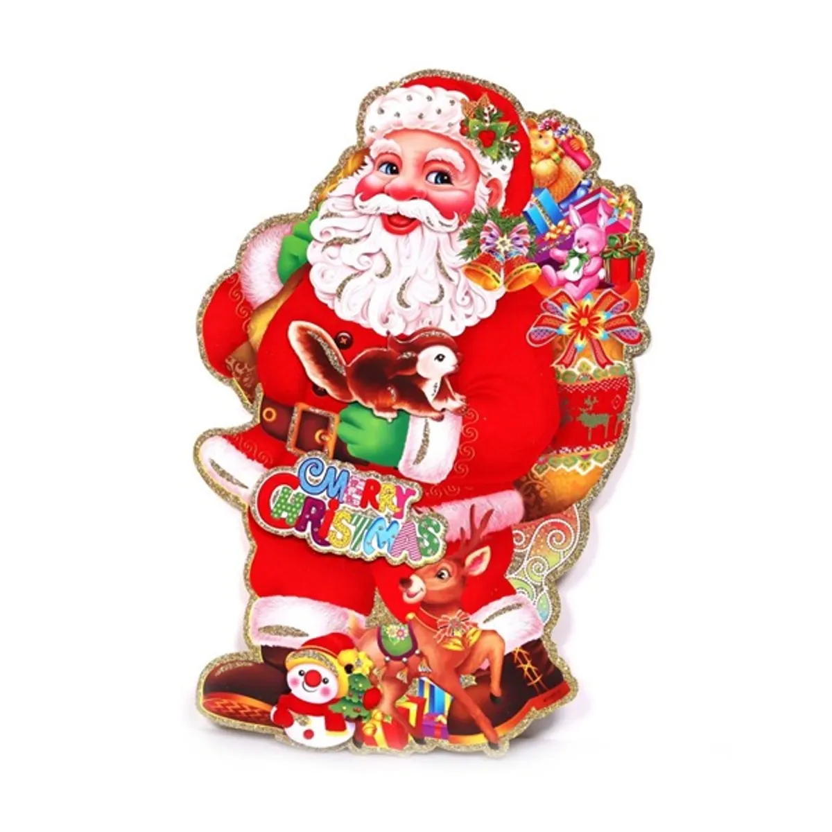 Iris 3D Mikulás mintás/24x36cm 2db karton dekoráció #4