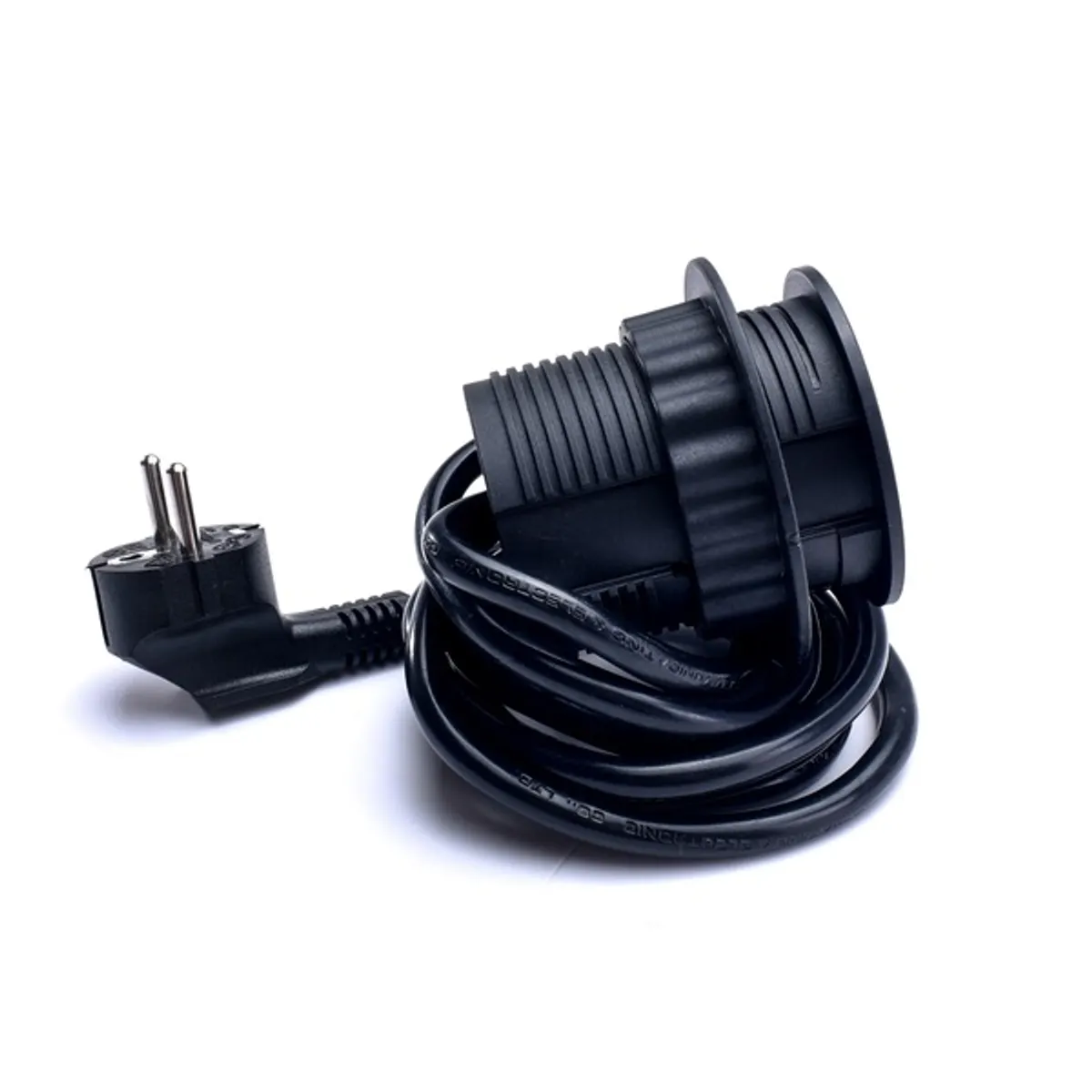 TOO GPS-203-1B IP20, 1x 2P+F, kábelkivezettéssel, fekete asztalba süllyeszthető elosztó #3