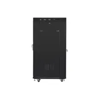 Lanberg FF01-6827-12BL 19" 27U SZÉL:600mm MÉLY:800mm MAG:1431mm lapraszerelt LCD üvegajtós fekete rack szekrény #5