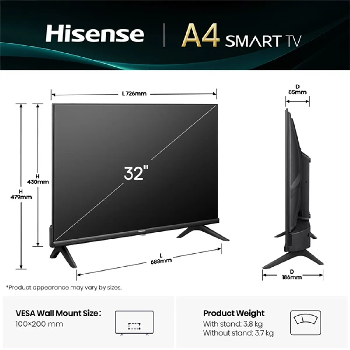 Hisense 32" 32A4Q HD Ready Smart LED TV #4