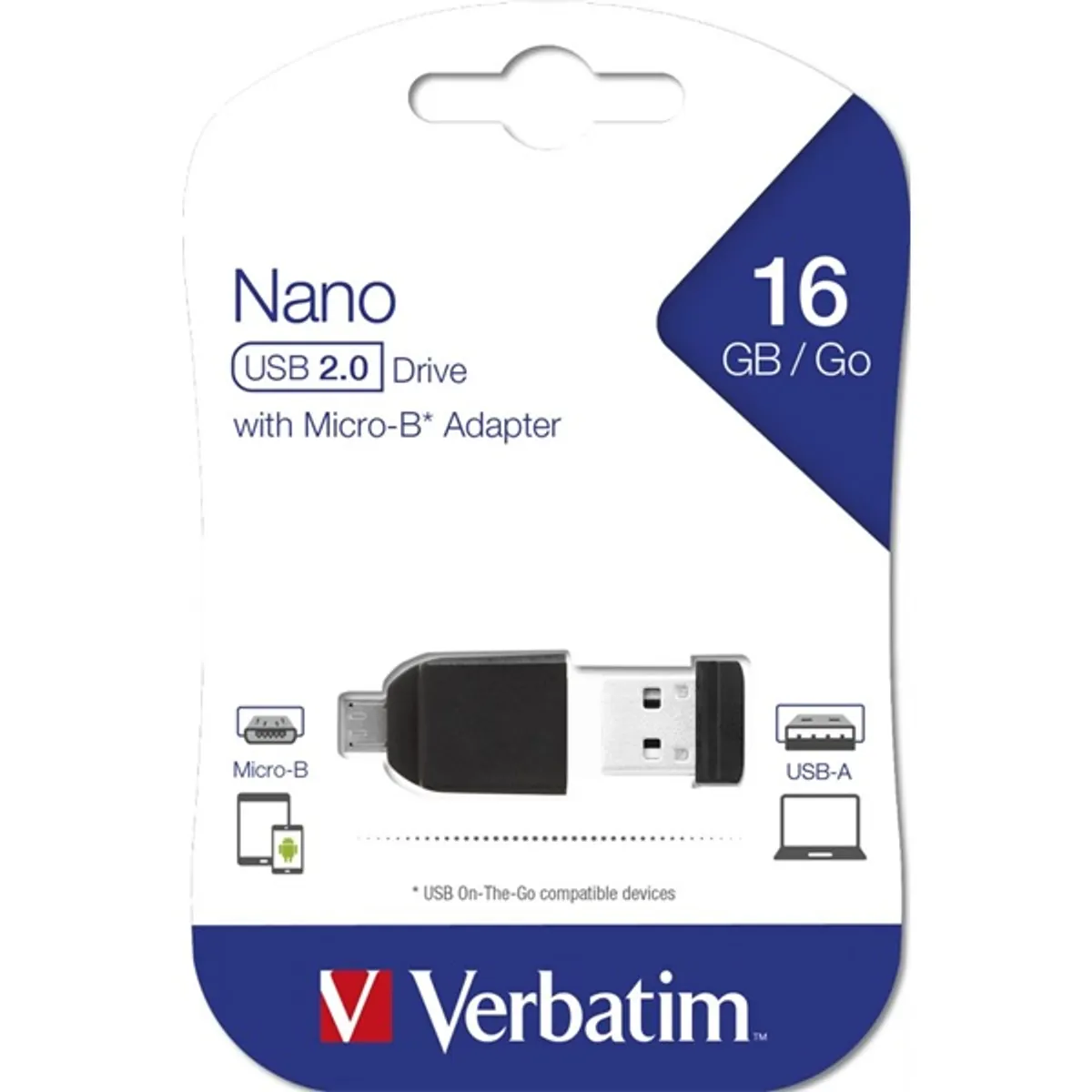 Verbatim 49821 Store `n` Stay 16GB USB 2.0 nano Flash Drive + adapter #4