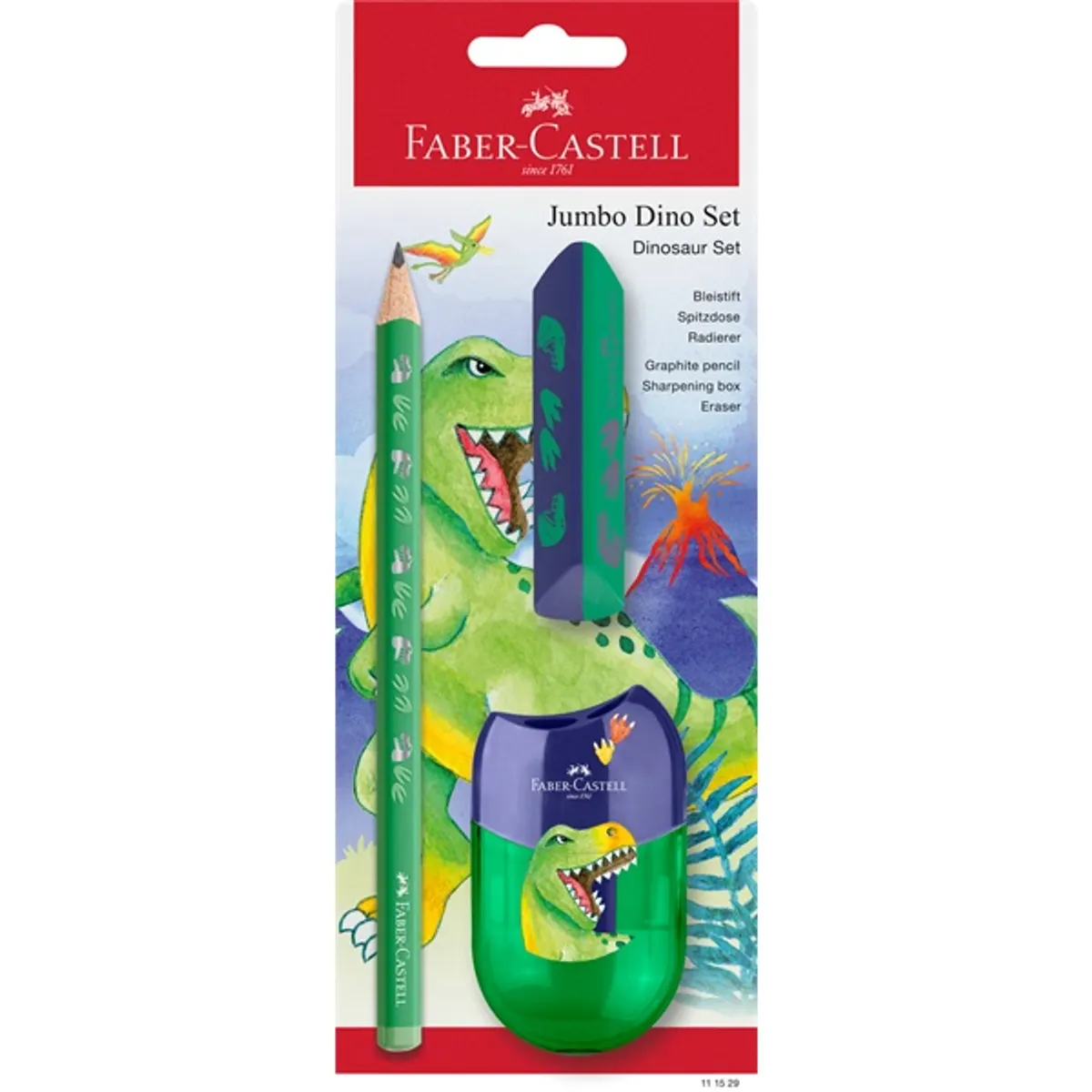 Faber-Castell Jumbo Dinoszaurusz HB háromszögletű grafitceruza szett #1