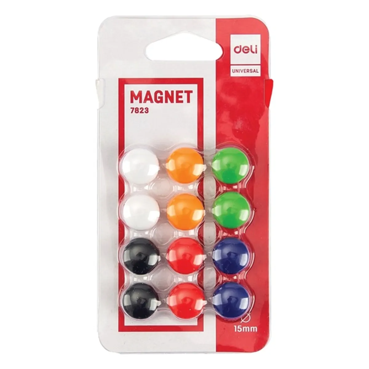 Deli 15mm 12db 6 színű táblamágnes #1