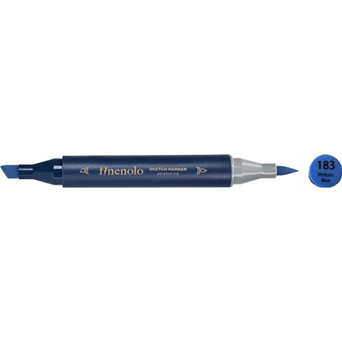 Deli Finenolo 183 - Phthalo Blue kétvégű permanent ART marker #1