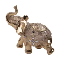 IRIS dekor műgyanta elefánt indiai arany 13,5cm