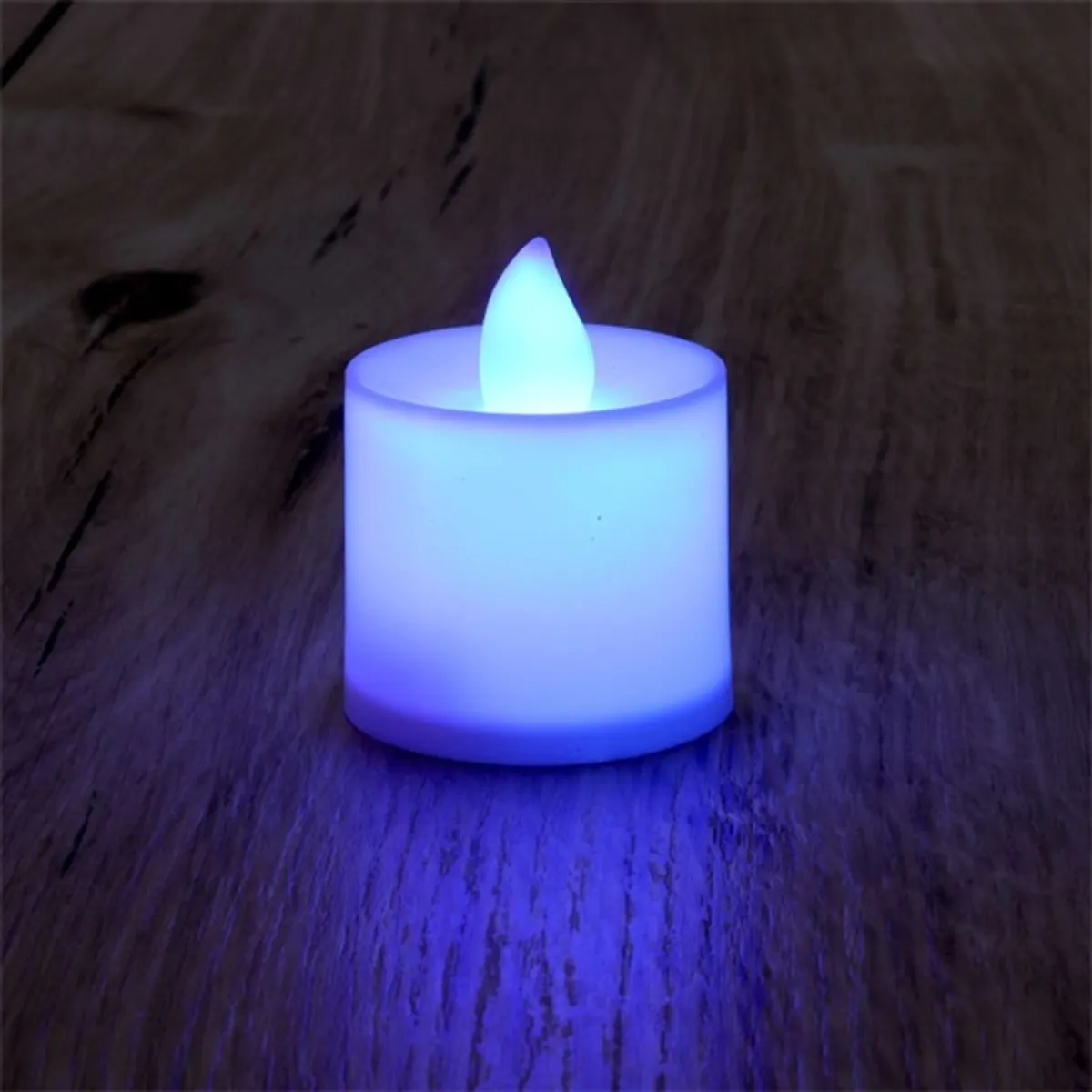 Iris Gyertya alakú fix fényű LED-es lila fénydekoráció 4db/csomag #1