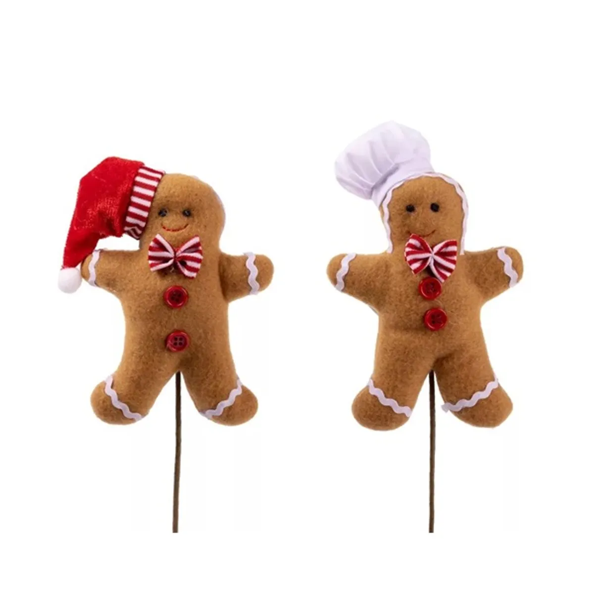 IRIS textil mézeskalács figura, pálcikás, kukta sapkában 13-30 cm #1